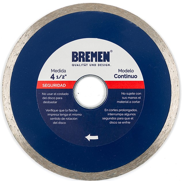 DISCO DIAMANTADO 4.5" CONTINUO BREMEN® - BR4525