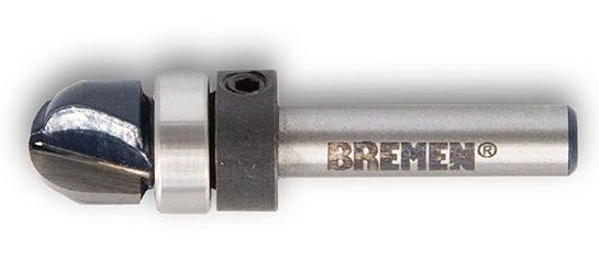 FRESA para ROUTER (MEDIA CAÑA CON GUÍA AUXILIAR) 1/4"x1/2"x3/8" BREMEN® - BR7633