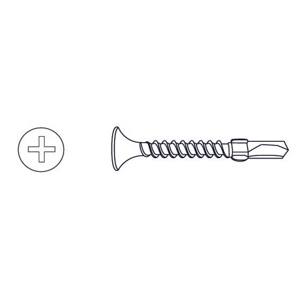 TORNILLO AUTOPERFORANTE CON ALAS  FRESADA MECHA [004]  10 x 1-1/4"  (Caja x 1000 uni) BREMEN® - TFMA10032