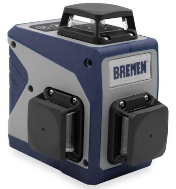 NIVEL LASER DE LINEA 3 x 360° LUZ VERDE 3 PLANOS BREMEN® - BR7724