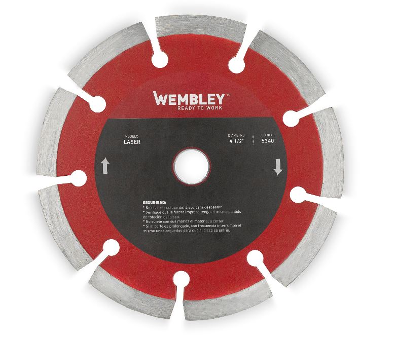 DISCO DIAMANTADO 4 1/2" SECO [LASER] WEMBLEY - WE5340