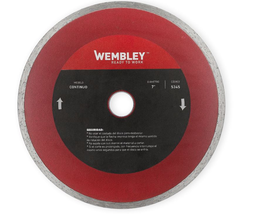 DISCO DIAMANTADO 7" HUMEDO (CONTINUO) WEMBLEY - WE5345