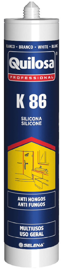 SELLADOR DE SILICONA ACETICA K-86 TRANSPARENTE 280 ml. QUILOSA - 10043526