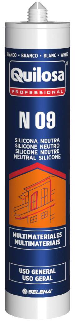 SELLADOR DE SILICONA NEUTRA N-09 BLANCO 300 ml. QUILOSA - 10043419