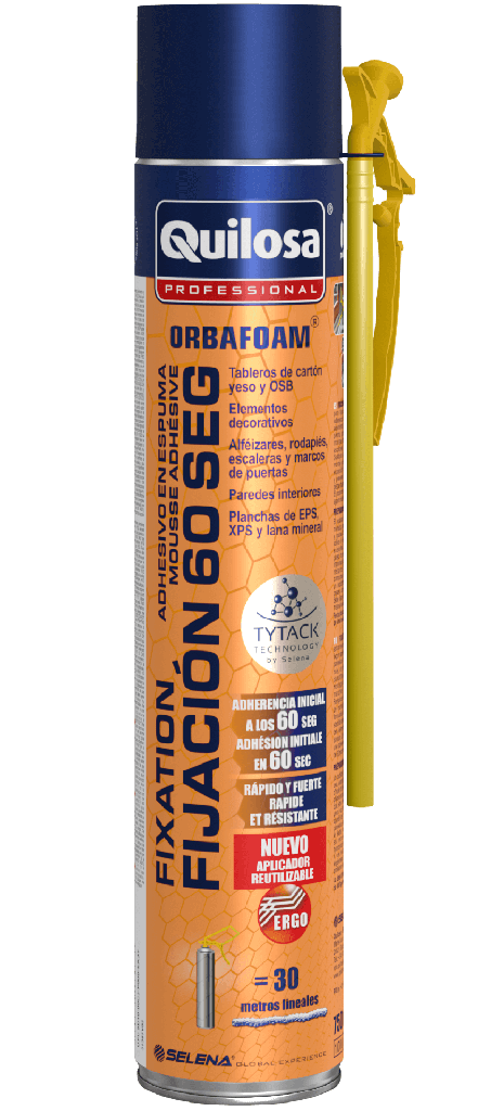 ADHESIVO EN ESPUMA ORBAFOAM FIJ.60 SEGUNDOS 750 ml. QUILOSA - 10040759