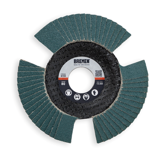 DISCO FLAP VISION ZIRCONIO 4,5" GR. 80 (caja x 10 u.) BREMEN® - BR8193