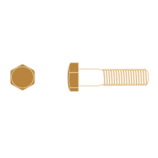 [BMA07080] BULON 8.8 MA HEXAGONAL  [039]  07 x 1.00 x 80  (Caja x 200 uni) BREMEN® - BMA07080