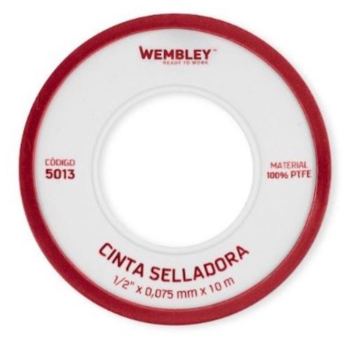 [WE5016] CINTA SELLADORA (PTFE) 3/4" x 0,075 mm x 20 m (caja x 10 u.) WEMBLEY® - WE5016
