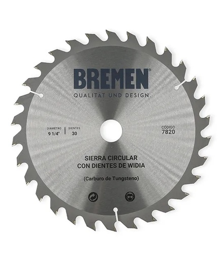 [BR7820] SIERRA CIRCULAR 9 ¼"-30 Dtes.WIDIA (ø25mm) BREMEN® - BR7820