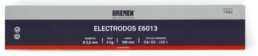 [BR7984] ELECTRODO E6013 2,0 mm x 300 mm (caja x 5 Kg.) BREMEN® - BR7984