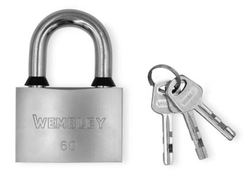 [WE7758] CANDADO DE ACERO NIQUELADO LLAVE COMPUTARIZADA 60mm WEMBLEY® - WE7758