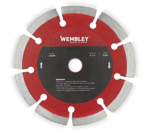 [WE5340] DISCO DIAMANTADO 4 1/2" SECO [LASER] WEMBLEY - WE5340
