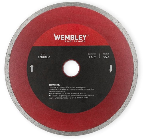 [WE5342] DISCO DIAMANTADO 4 1/2" HUMEDO [CONTINUO] WEMBLEY - WE5342