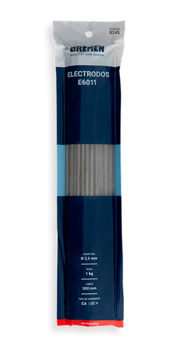 [BR8249] ELECTRODO E6011 4 mm x 400 mm (pack x 1 Kg.) BREMEN® - BR8249