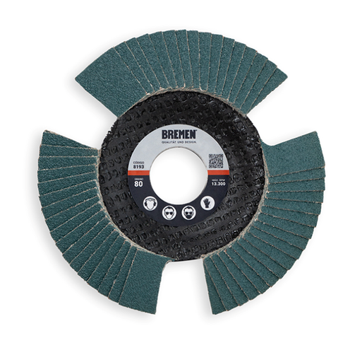 [BR8193] DISCO FLAP VISION ZIRCONIO 4,5" GR. 80 (caja x 10 u.) BREMEN® - BR8193