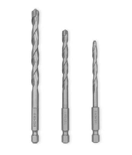 [BR7685] MECHA DE WIDIA ENC. HEXAG. JGO. 3 pz. BREMEN® - BR7685